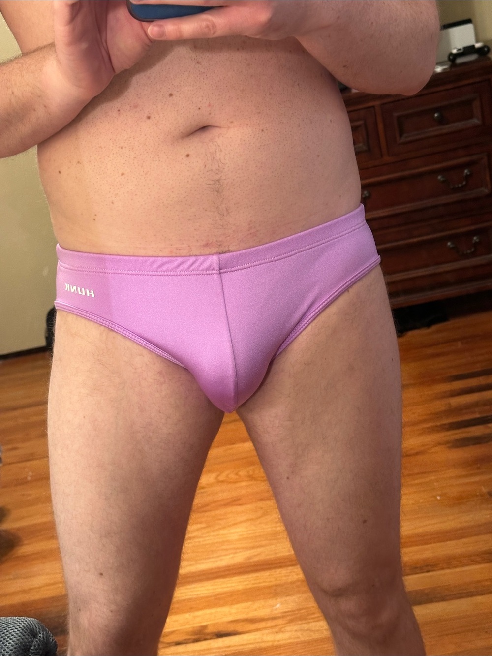 GENTLY USED Hunk Lilac Swim Brief L - Picture 4 of 5